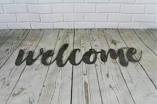 Miniatura 708 de Steel Metal Script Word Art - Various Sizes and Finishes (cheers Small 12.5x6", Raw, Unfinished Steel)