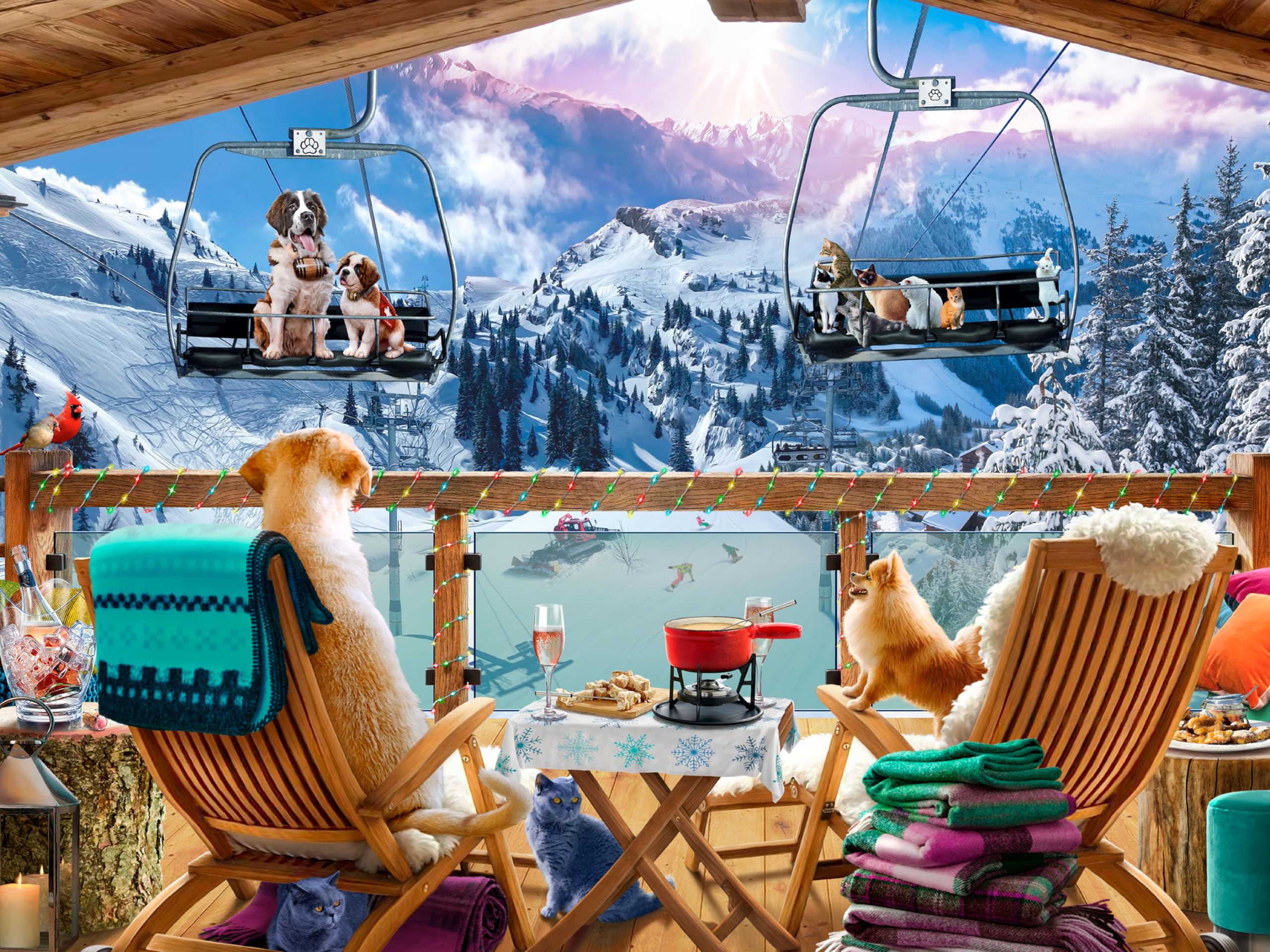 Ceaco - Ski Chalet - 300 Piece Jigsaw Puzzle