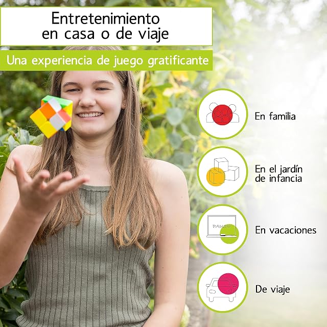 Foto 3 de 8 de CUBIDI Cubo De Mágico 2x2, Velocidad con Propiedades Optimizadas para Principiantes para Unisex Adultos…