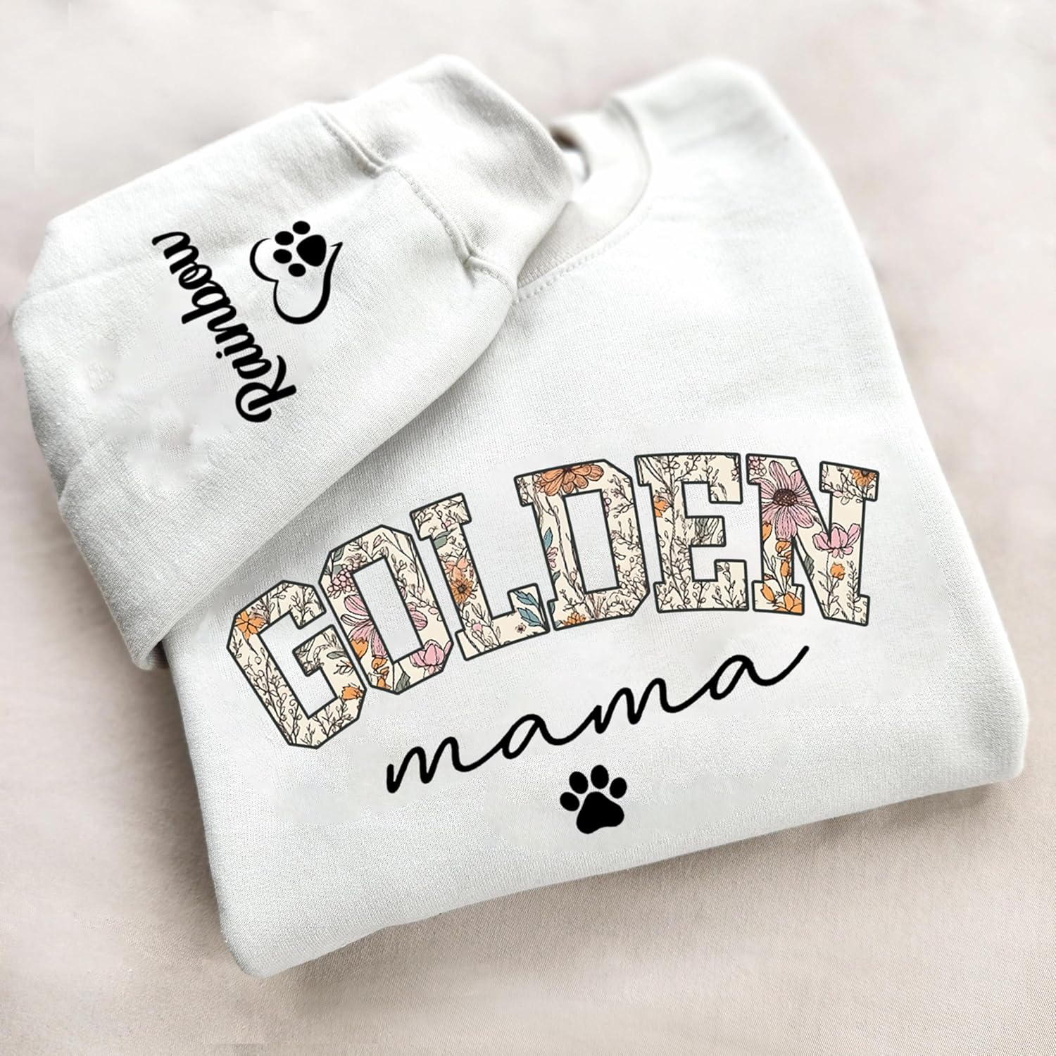 Personalized Golden Retriever Mom Sweatshirt, Dog Mom Sweater for Women, Dog Lovers - Image 5