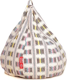 Style Homez Classic Cotton Canvas Ikat Printed Bean Bag XXXL Cover Only Price In India