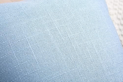 Miniatura 3 de TangDepot Funda de cojín de lino con forro pesado, funda de almohada, fundas europeas, fundas de almohada para interiores y exteriores (24 x 24