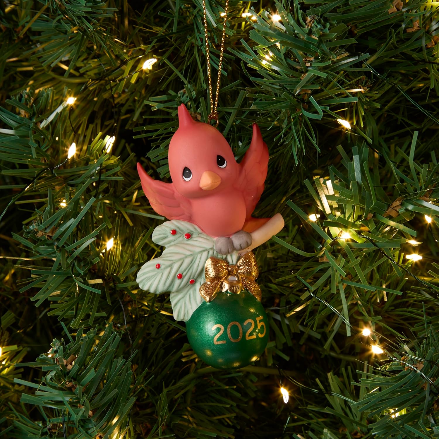 Precious Moments Bringing Joy to The Season 2025 Dated Cardinal Ornament – Fine Bisque Porcelain Christmas Keepsake – 251009