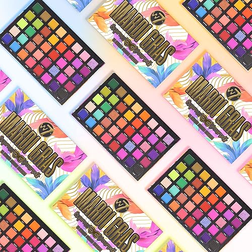 Miniatura 8 de W7 Mardi Gras - Paleta de pigmentos prensados  40 colores de fiesta de alto impacto  Maquillaje audaz impecable de larga duración