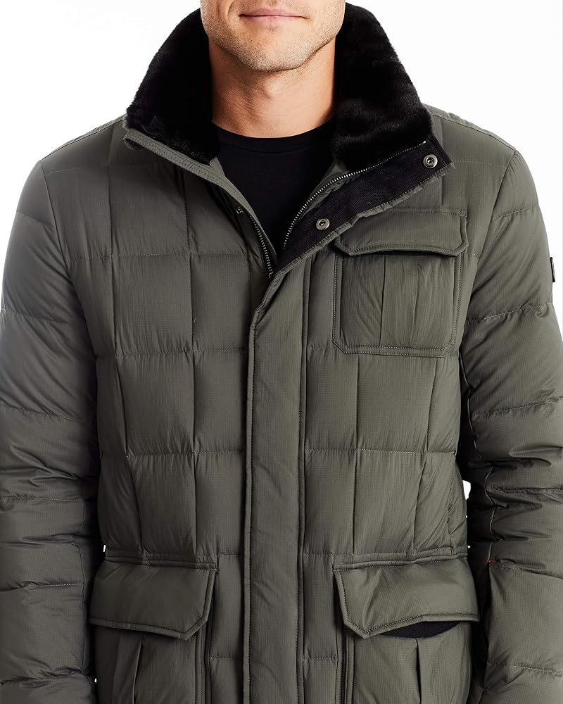 TUMI Men's Puffer Box Quilt, Charcoal 