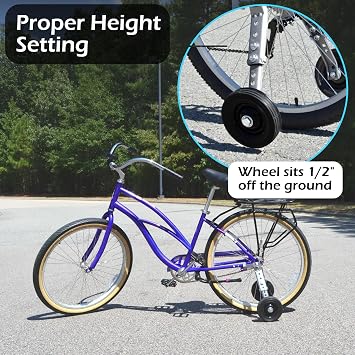 Lumintrail Adult Training Wheels for 24, 26, 29 Inch Bike - Heavy Duty, Adjustable Bicycle Training Wheels for Stabilization and Safe Learning