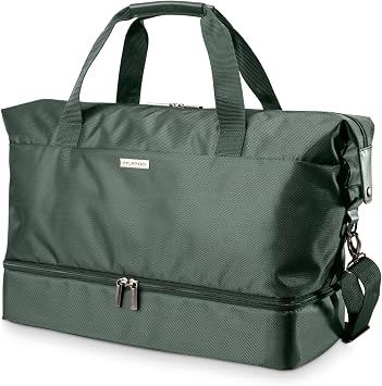 Ricardo Beverly Hills Avalon Drop-Bottom Weekender Duffel Stylish Tote Bag for Women, Carry On Luggage & Travel Essentials Juniper Green, 38L