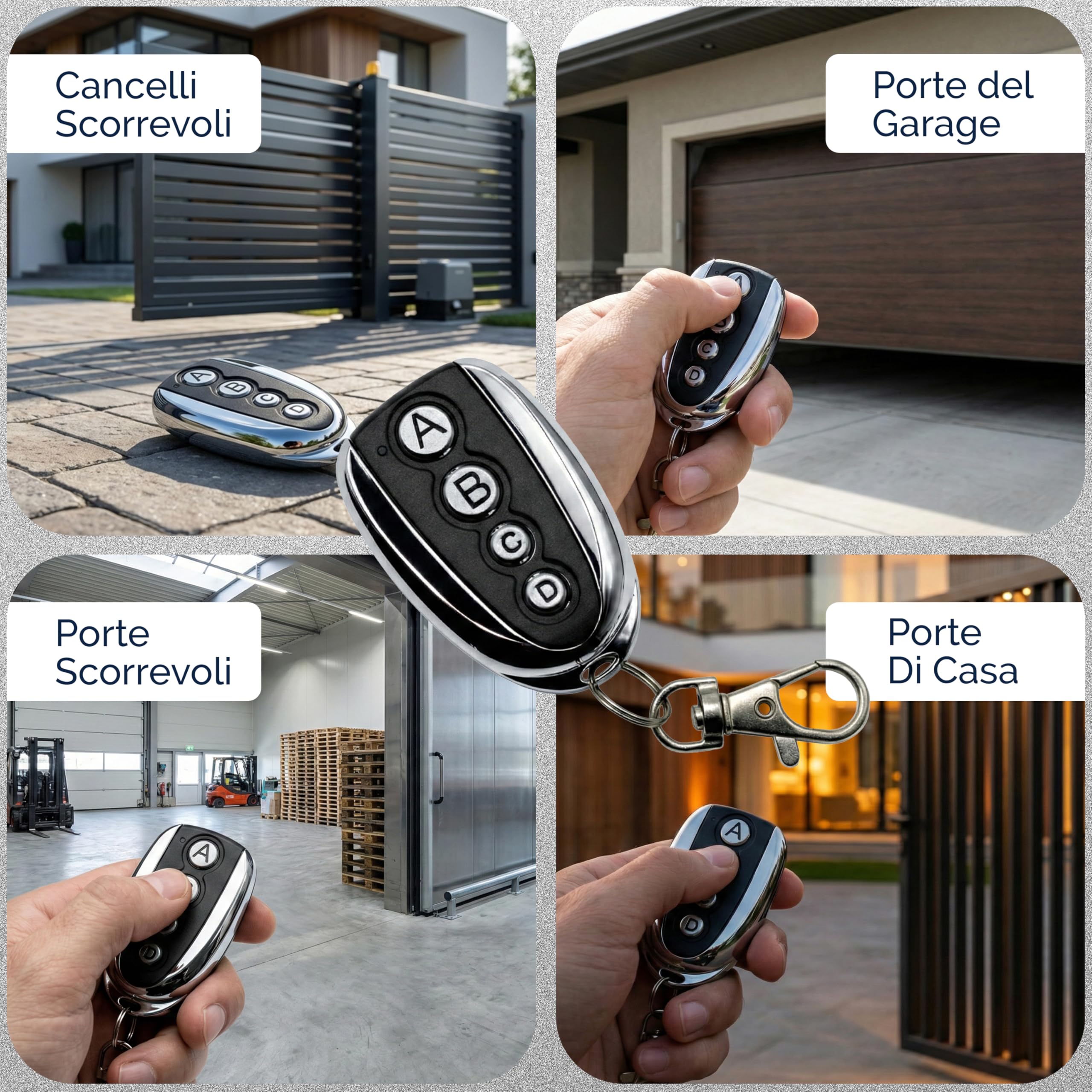 Telecomando Cancello Universale – Radiocomando Multifunzione per Cancelli e Garage