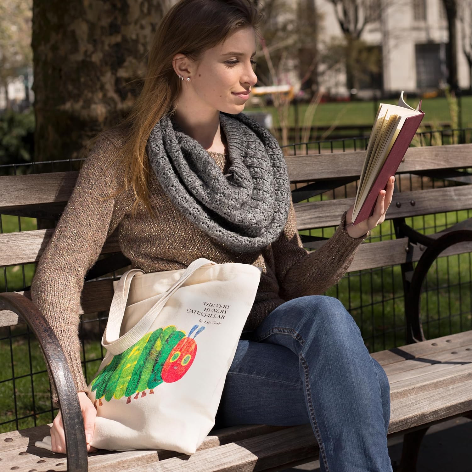 The Very Hungry Caterpillar Tote Bag with Inner Pocket - World of Eric Carle Gift for Book Lovers - Image 8