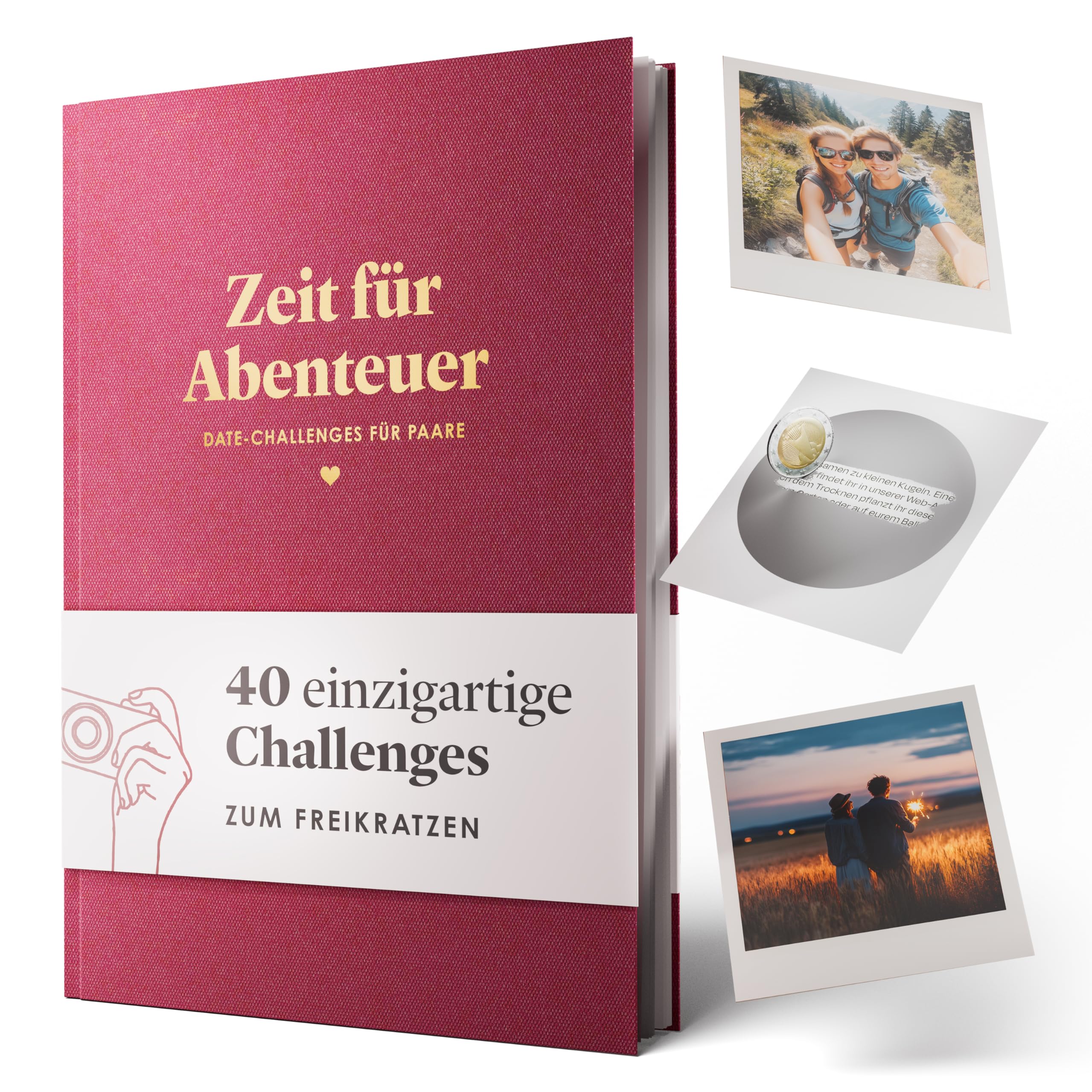 Date Challenge Buch für Paare “Zeit für Abenteuer” | Paar-Geschenk für ihn & sie | ABC Date Buch mit 40 kreativen Date Ideen für Paare | Romantische Geschenkidee zum Jahrestag