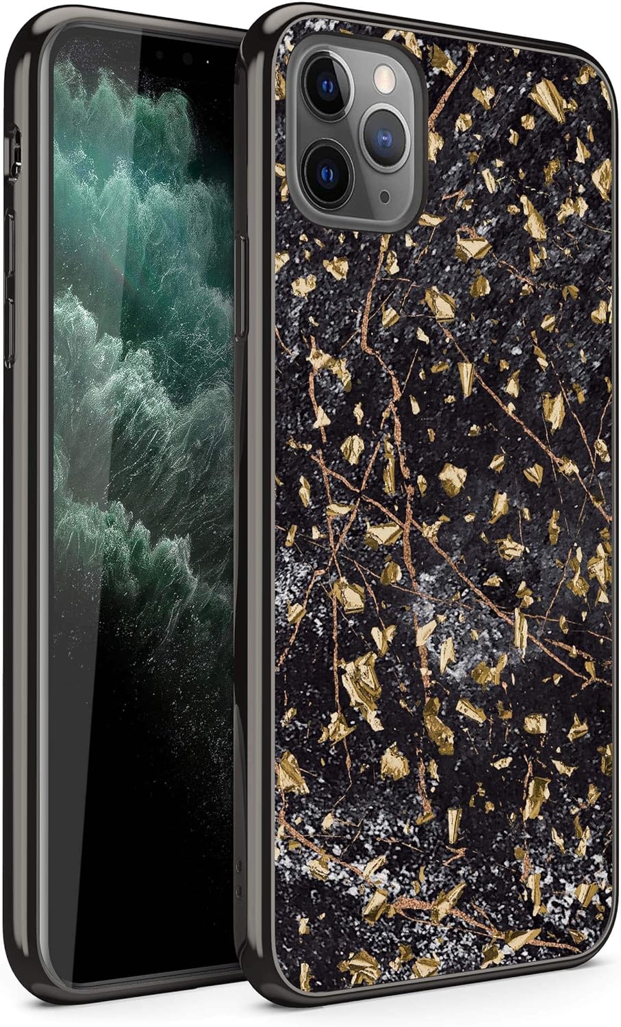 ZIZO Refine Series for iPhone 11 Pro Max Case - Ultra Slim Thin Case - Black Marble