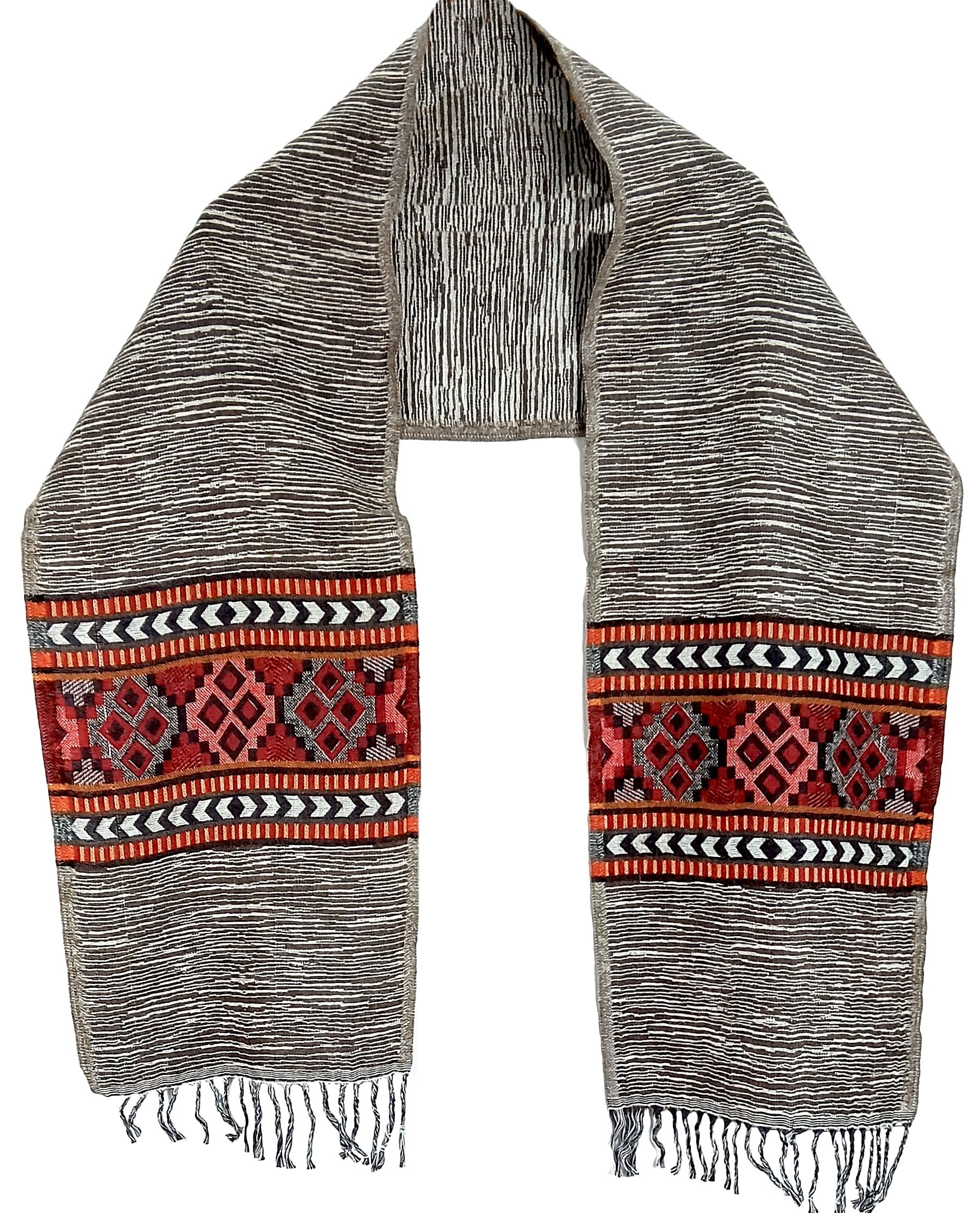 india scarves Winter Woollen Muffler Scarf For Men, Warm Printed Neck muffler For Men(Red,White,Black)-picture-24