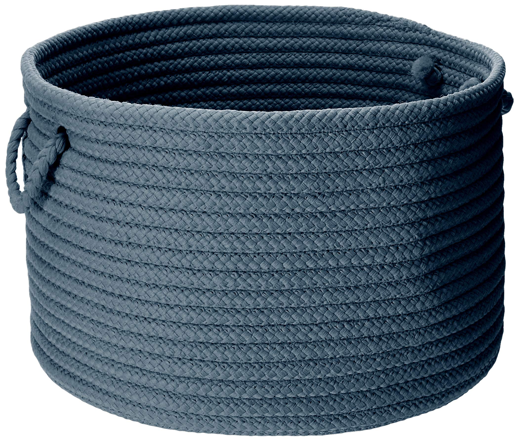 Cesta trenzada azul lago de 18x18x12 pulgadas para almacenamiento