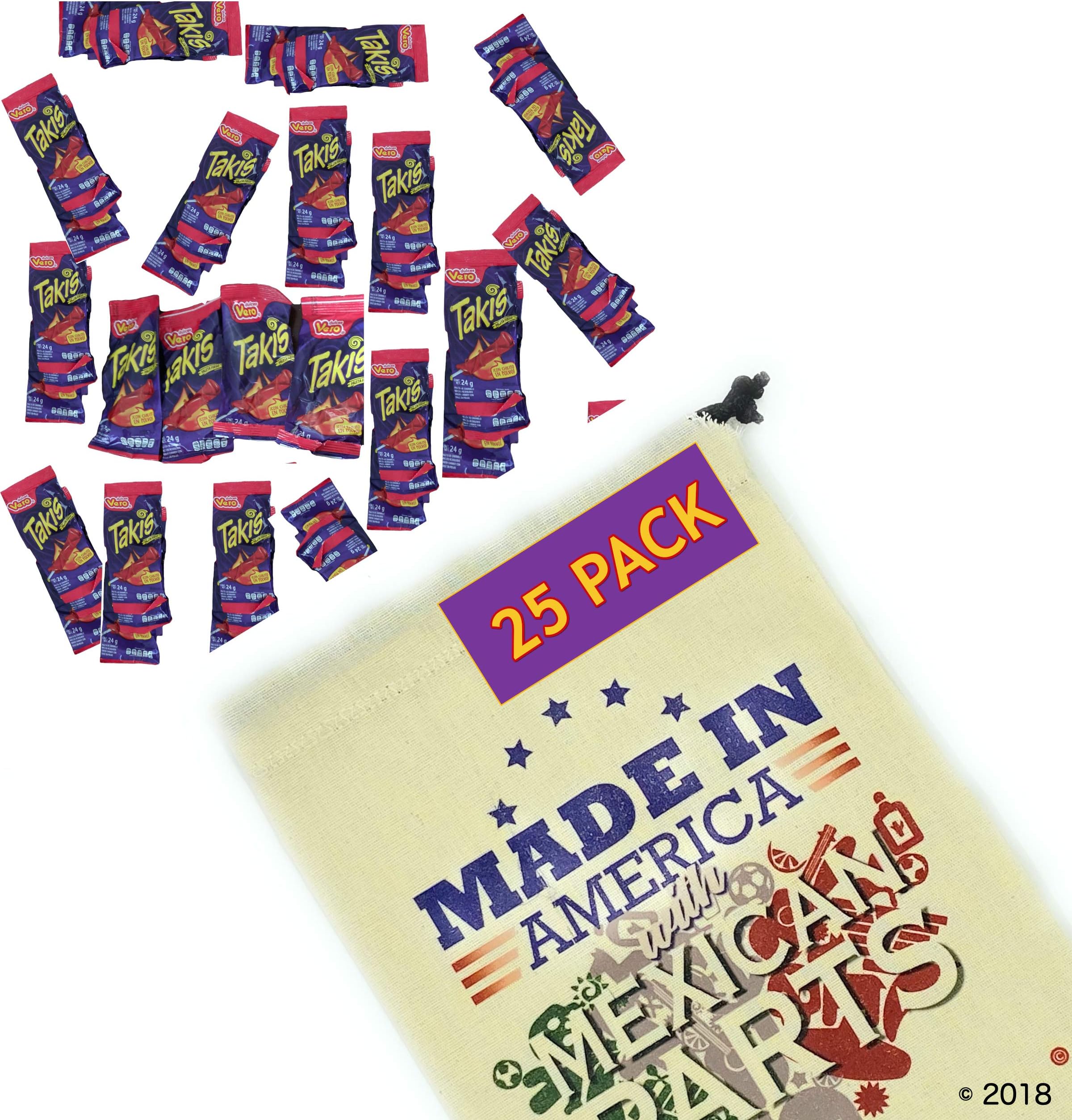 Takis lollipops (25 Pack) Chamoy Lollipops -Takis Suckers Paleta Takis Fuego Takis Lollipop Paletas keeper Bag (Bundle)