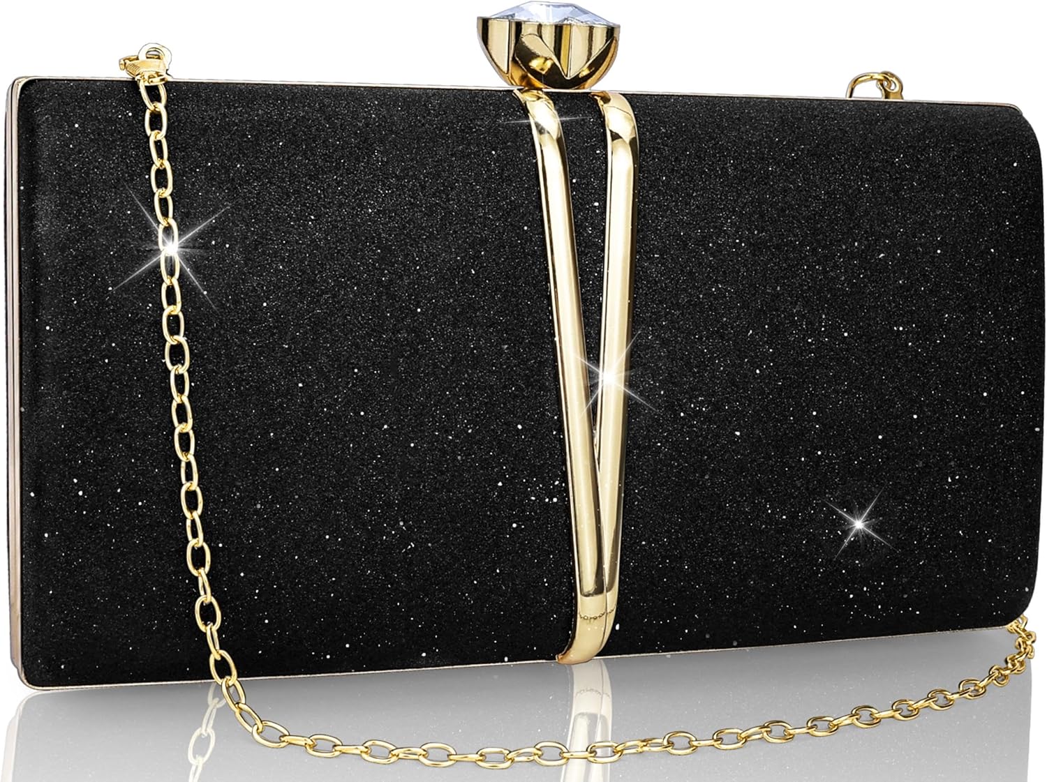 Farcauo Evening Bag Small Clutch Purses Leopard Purse Formal Wedding Handbag for Women Fashion Crossbody Bags With Chain