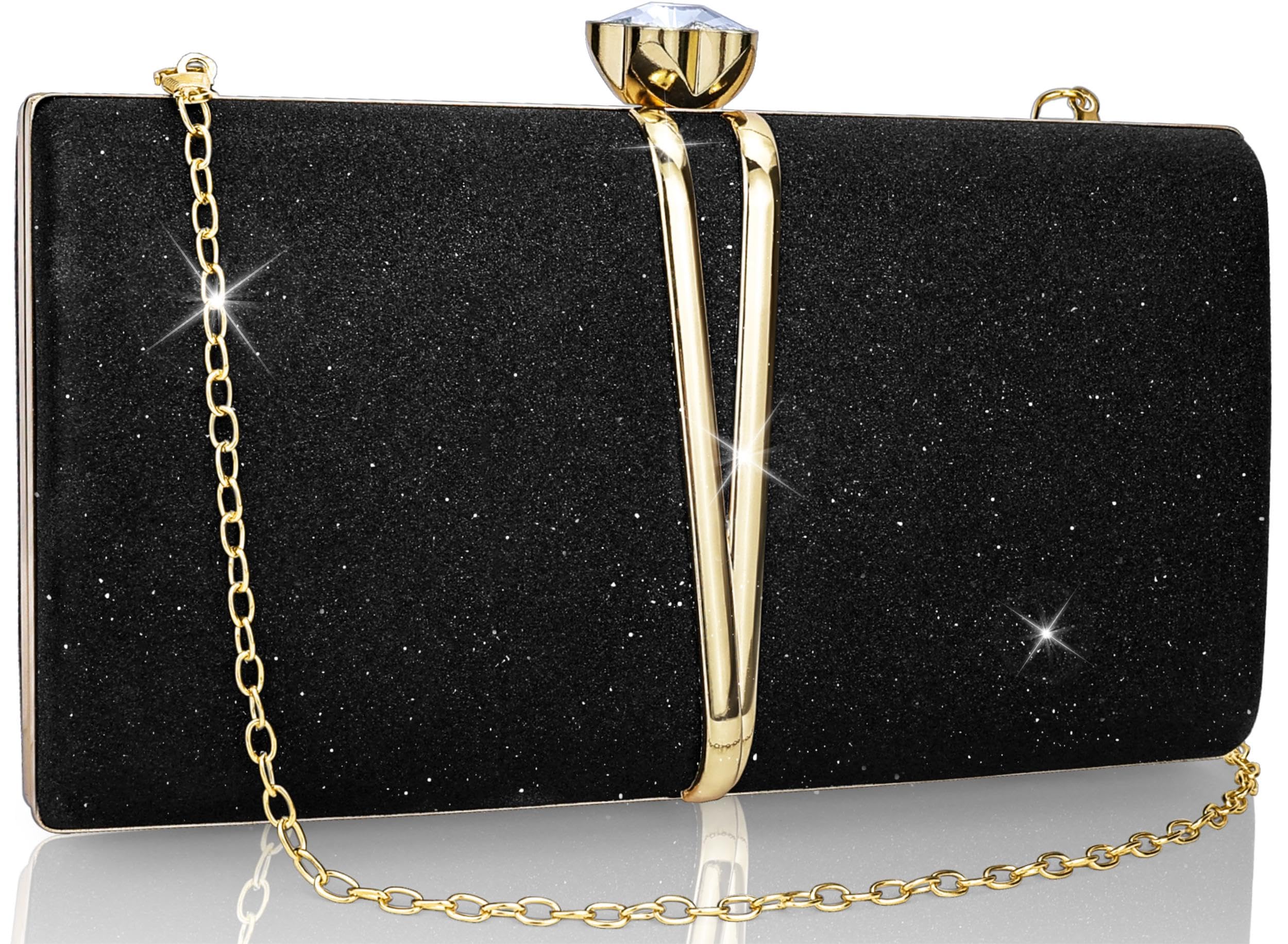 Farcauo Evening Bag Small Clutch Purses Leopard Purse Formal Wedding Handbag for Women Fashion Crossbody Bags With Chain