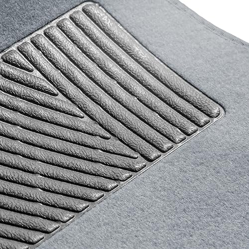 Miniatura 4 de FH Group Alfombrillas para automóvil, ajuste universal, combo de fundas de asiento de automóvil pequeñas, alfombrillas protectoras de alfombra gris