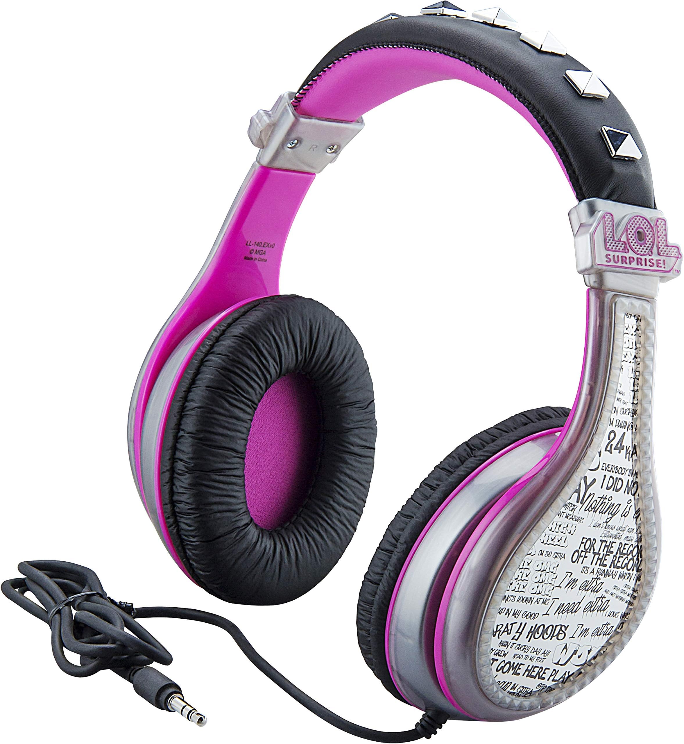 eKidsLOL Surprise Headphones for Kids, Wired Headphones for School, Home or Travel, Tangle Free Stereo Headphones with Parental Volume Control, Connect via 3.5mm Jack