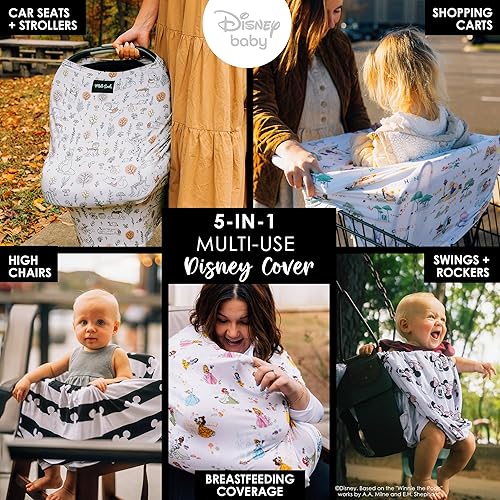 Miniatura 2 de Milk Snob Funda original 5 en 1 de Disney, Winnie The Pooh Baby Bee, privacidad añadida para lactancia, asiento de automóvil de bebé, cochecito