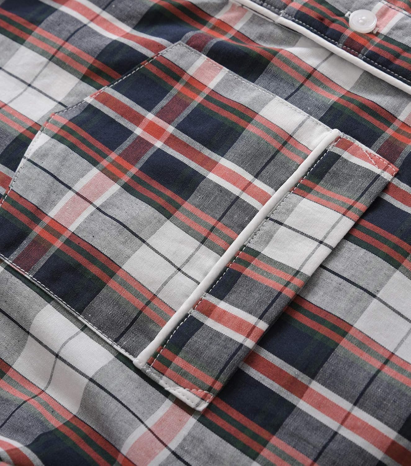 Latuza Men's Plaid Nightshirt Cotton Sleep Shirt