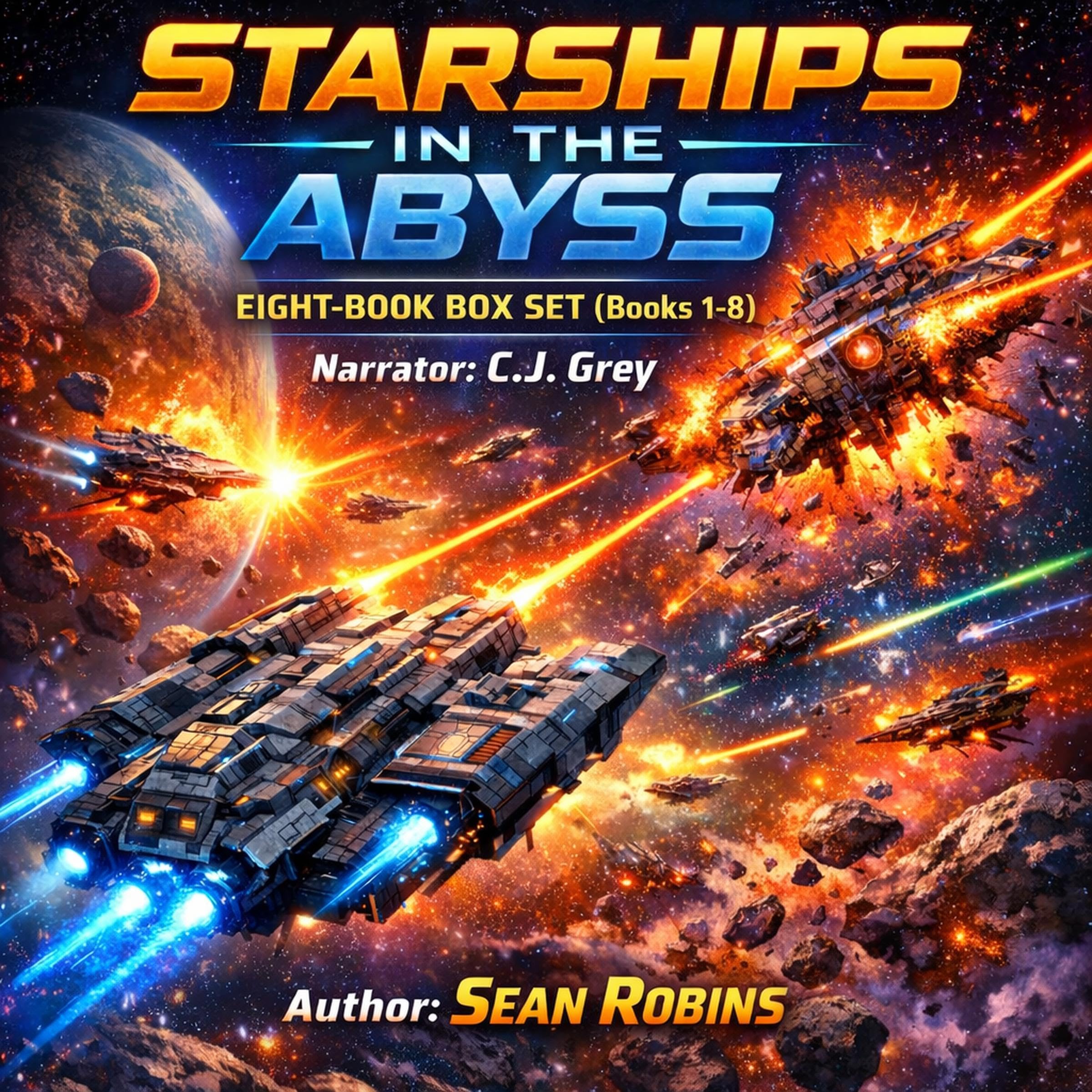 Cover art for Starships in the Abyss Eight-Book Box Set, Books 1-8