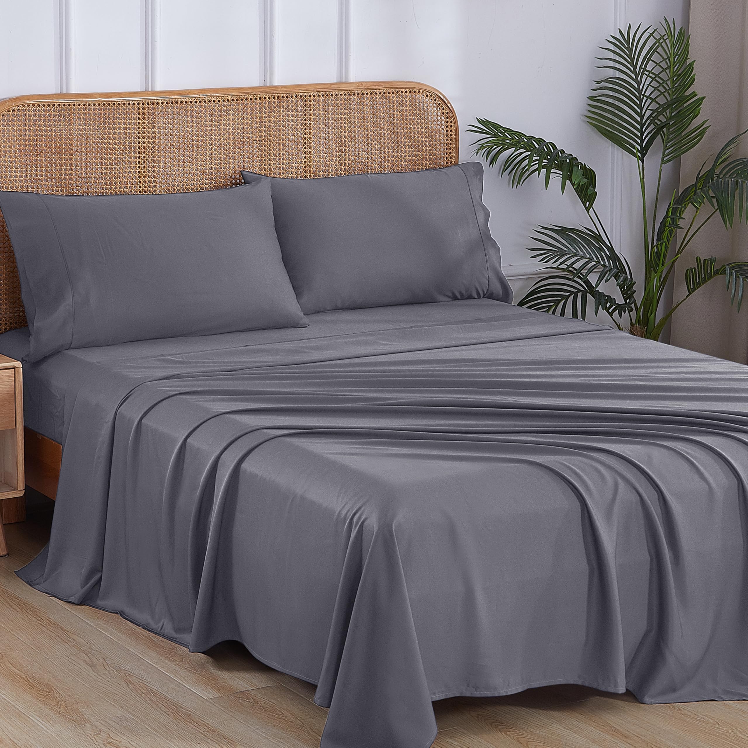 Amazon.com: 100% Viscose Derived from Bamboo Queen Sheets Set, 400