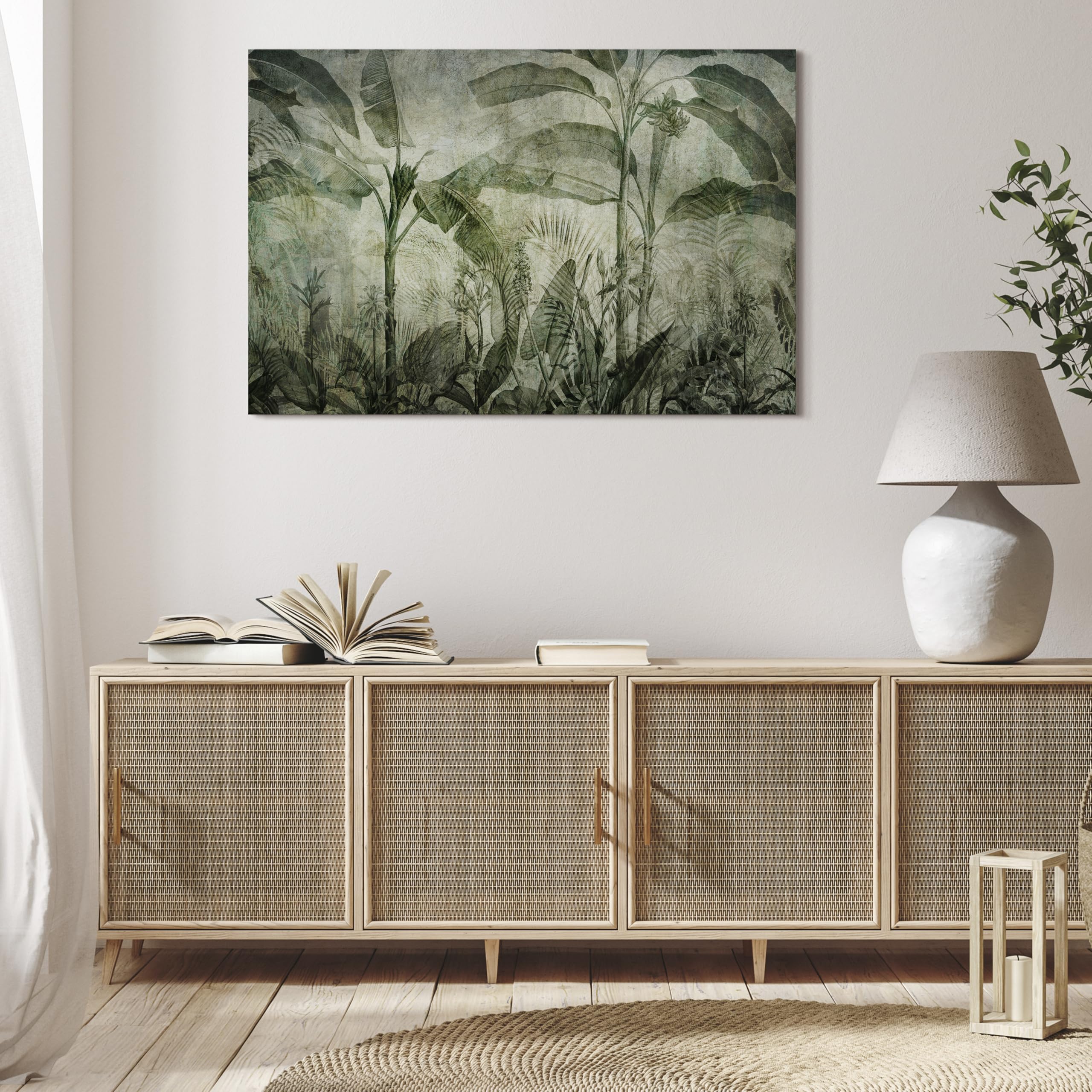 LUMASOUL Leinwandbild Dschungel 120x80 cm 1-teiliges Bild modernes Motiv
