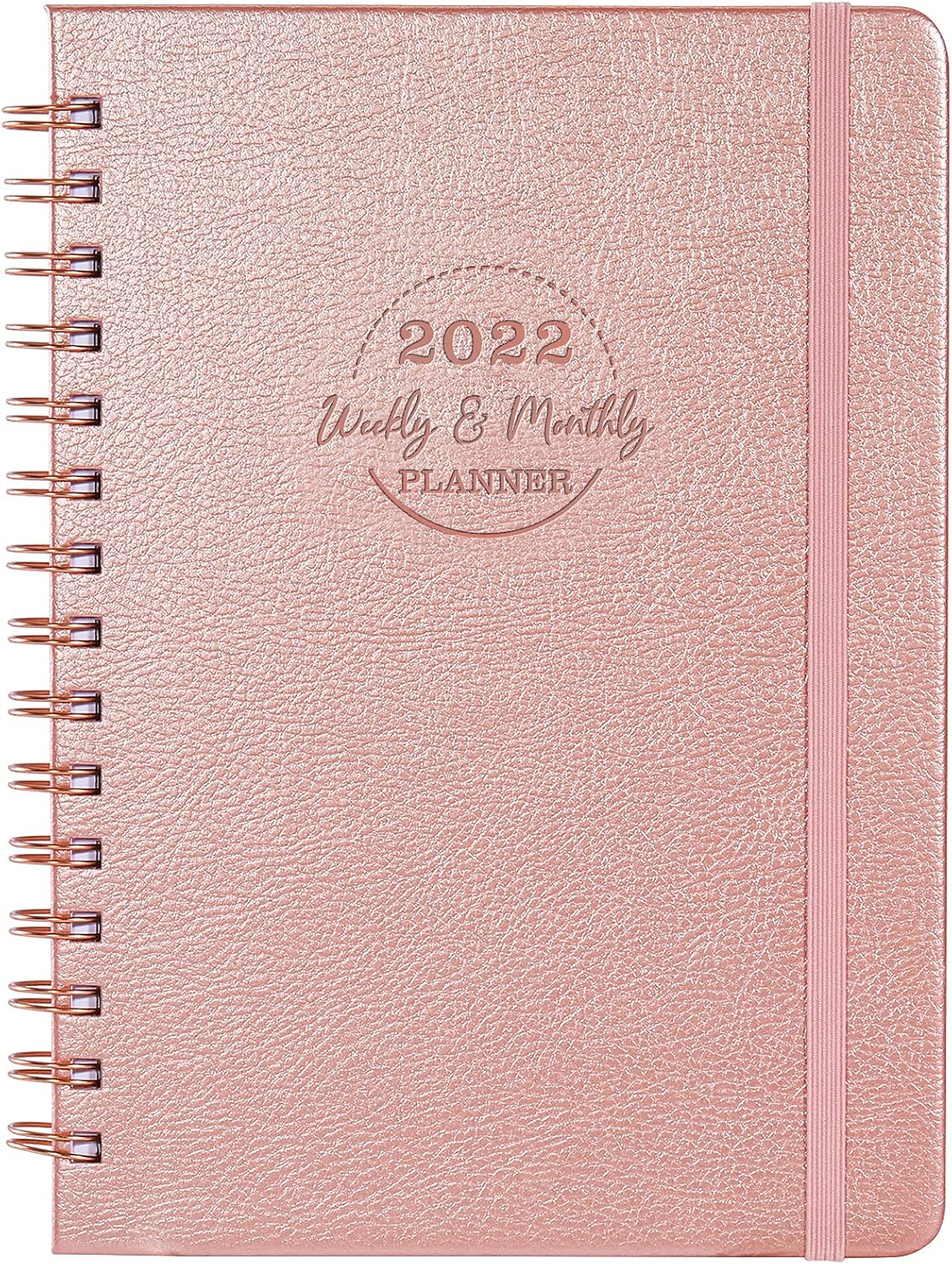 2022 Planner - Weekly & Monthly Planner with Monthly Tabs, 6.3" x 8.4", Flexible Cover with White Paper, January 2022-December 2022, Wirebound