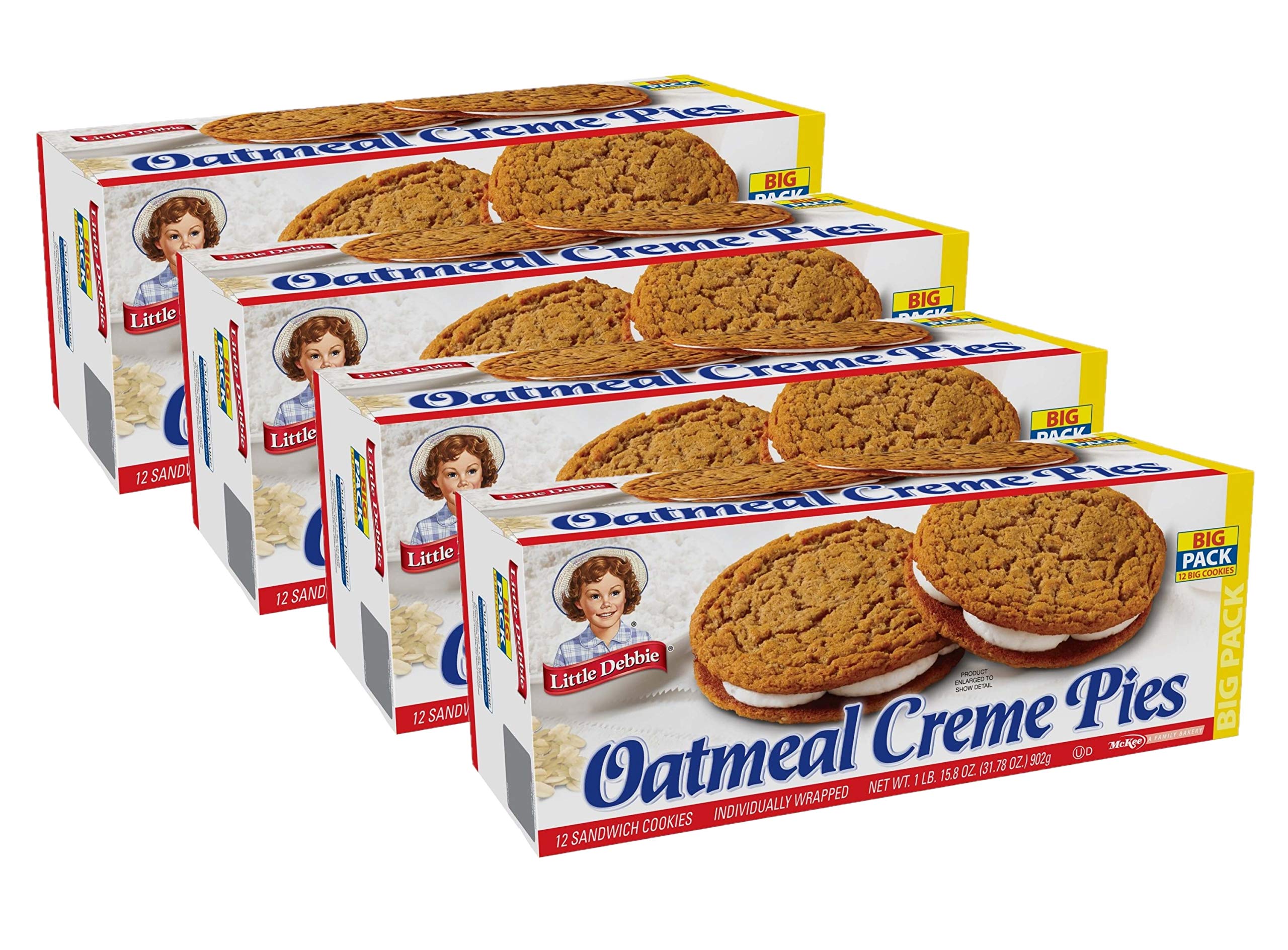 Buy Little Debbie Oatmeal Creme Pies, 4 Big Pack Boxes, 48 Individually