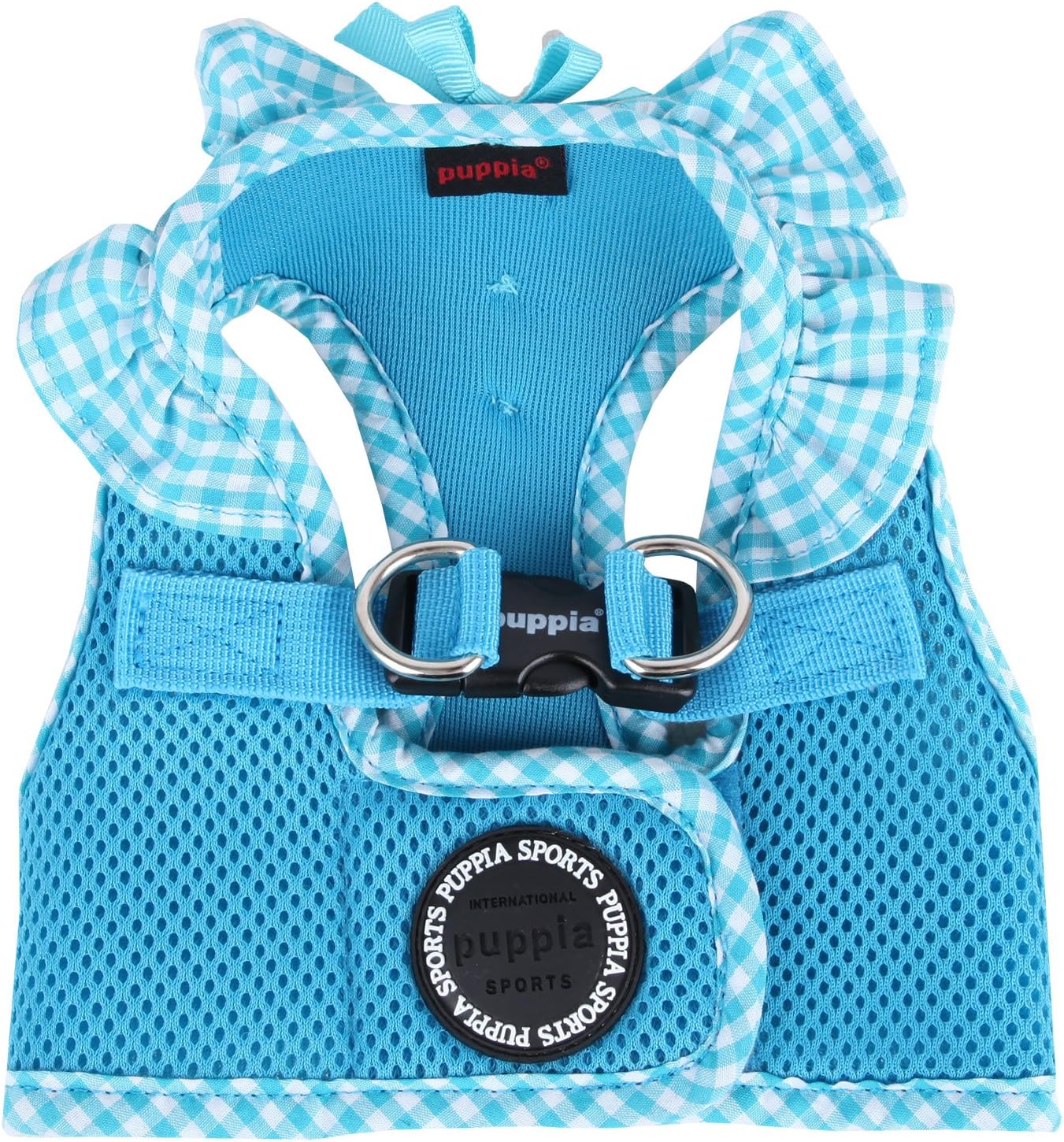 Puppia Vivien Vest Dog Harness Step-in All Season Mesh Cute No Pull No Choke Walking Training for Small Dog, Sky Blue, X-Small (Pack of 2)