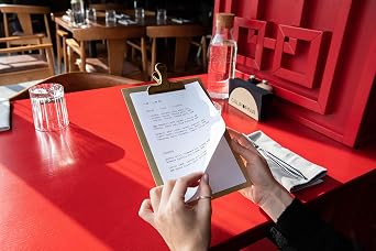 Brass Copper Menu Holder with Clip-Menu Covers, Menu Board for Restaurant, Clipboard Menu, Hard Menu Covers, Restaurant Menu Covers, Menu Folder, Rustic Clipboards, Menu Bar, Wedding Sign Stand