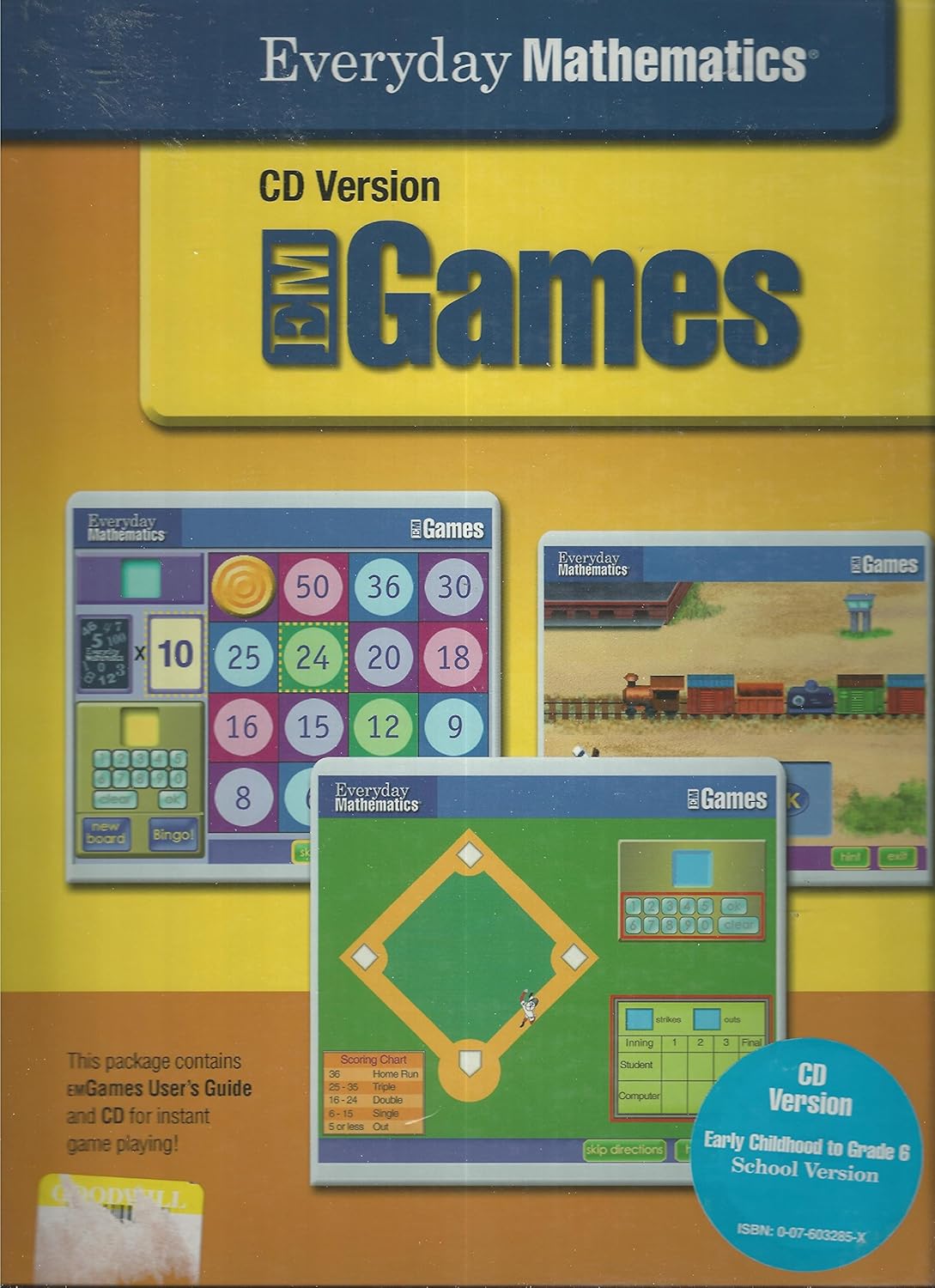 Everyday Mathematics, Grades PK6, Early Childhood CD School Games