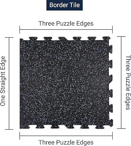 Miniatura 10 de Baldosa de goma IncStores robusta de 8mm, (baldosas de 58x58cmkit de piezas para el suelo) tatami de gimnasio de goma entrelazado, para suelos de