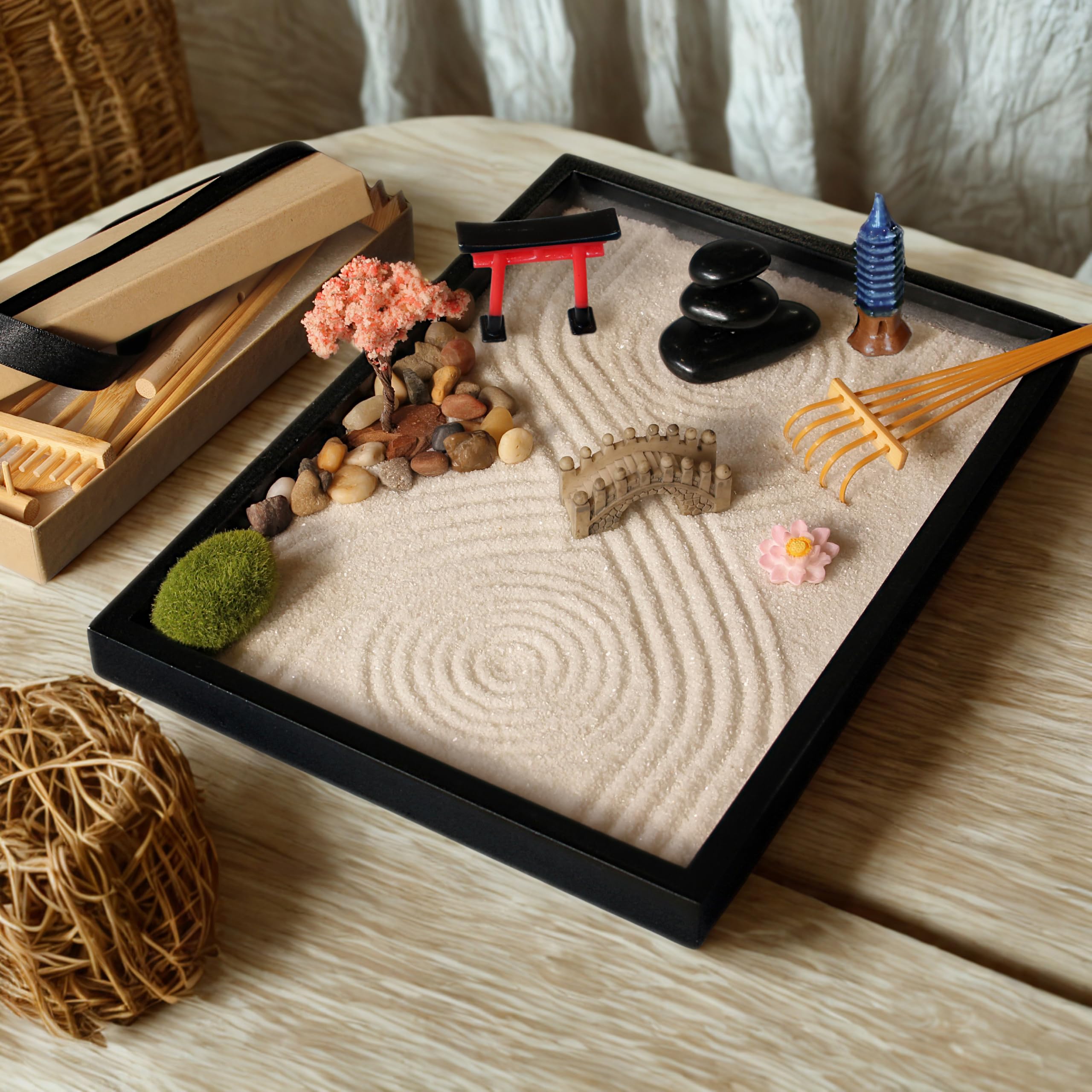 Island Falls Home Kit de Jardin Zen Miniature 11x8 Pouces. Deco Japonaise