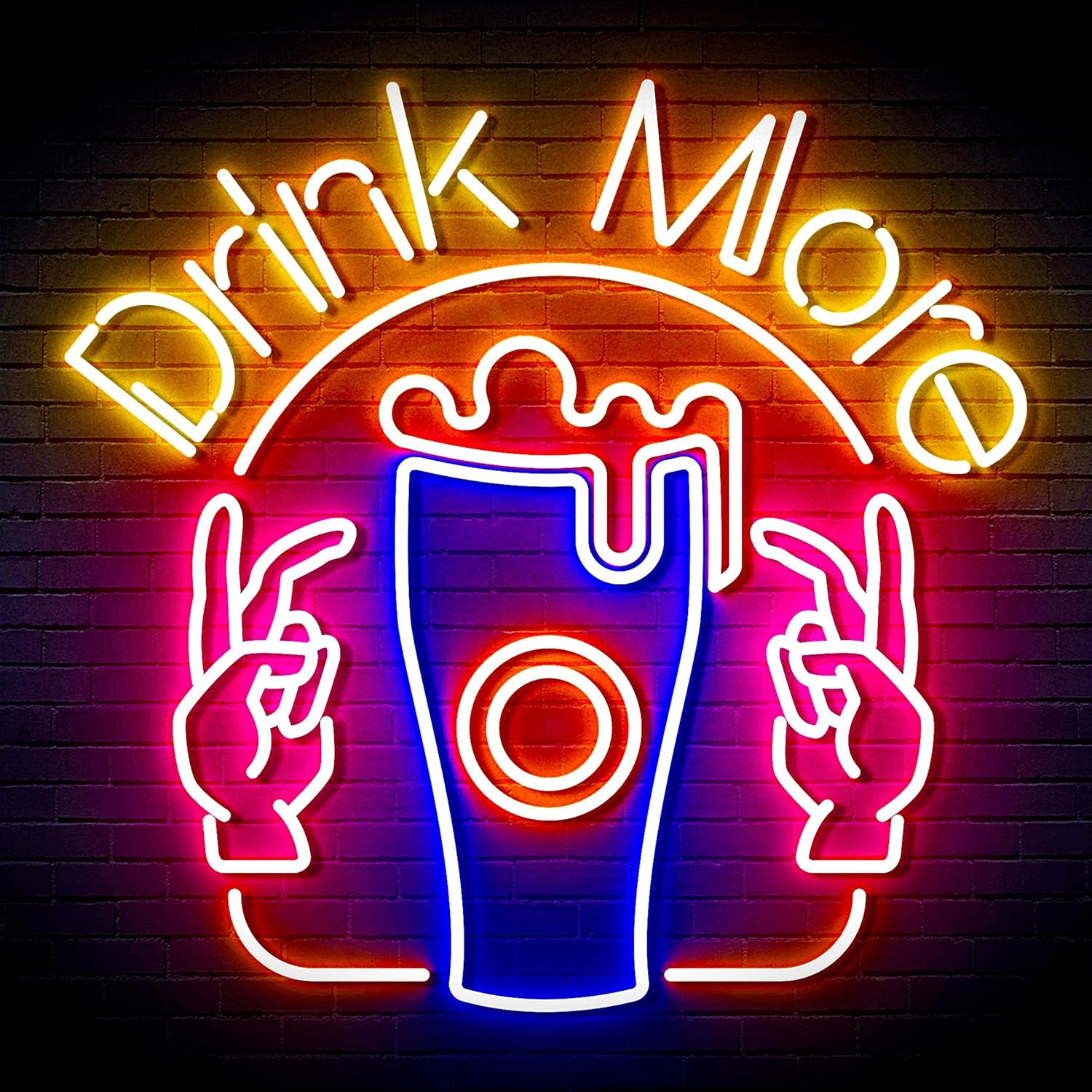 ADVPRO Drink More Extra-Large Ultra-Bright LED Neon Sign - Multi-Color 5 - st16s55-fn-j0044-m5