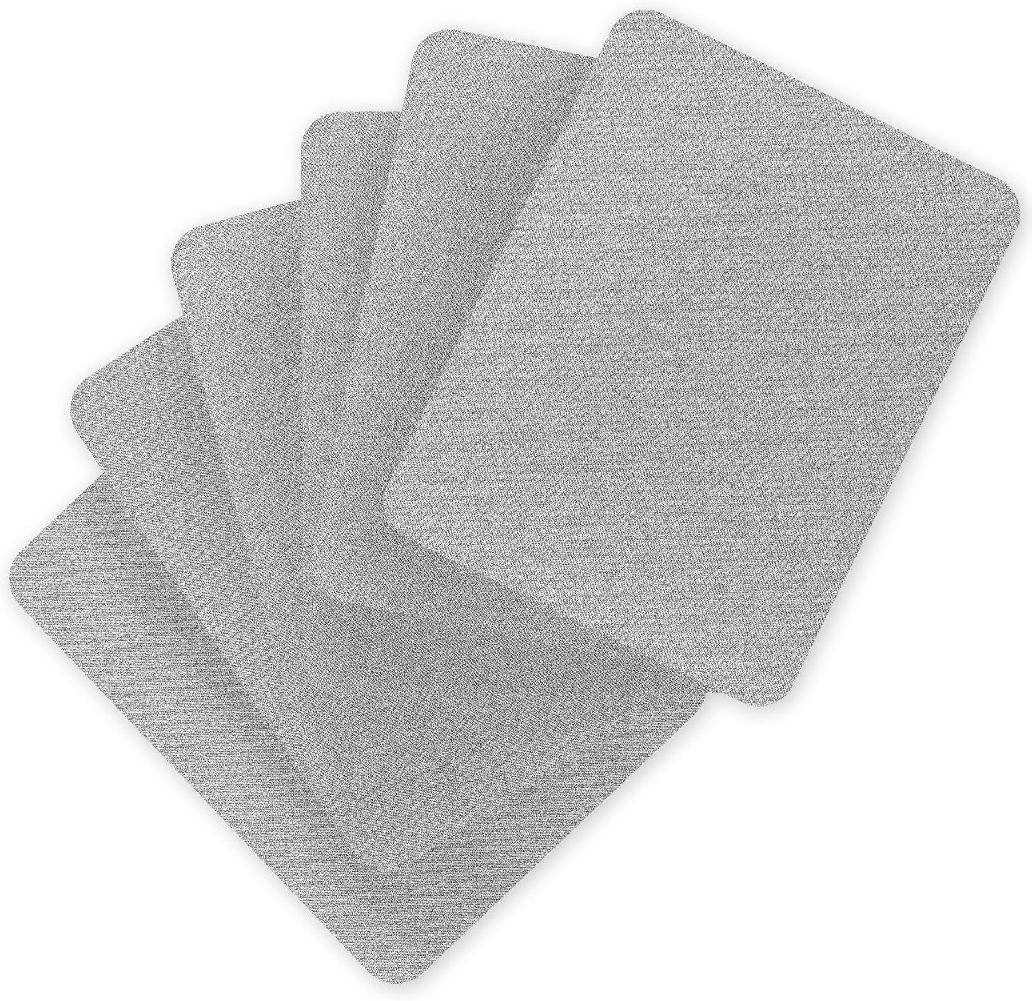 12 Pcs Iron on Patches, Fabric Repair Patches, Size 4.9"x3.7"(12.5 x 9.5cm), Red Dacron, Strong Glue, Repair Decorating for Clothing Denim Jean Pants Hole Mending and Decoration