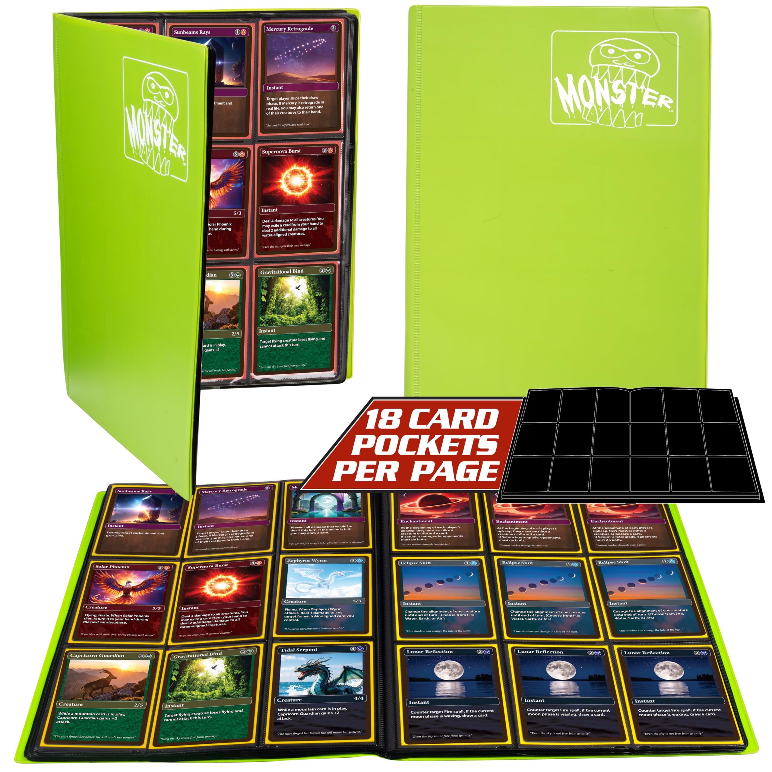 Amazon.com: Monster Binder- 9 Pocket Side Loading Trading Card
