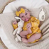 Milidool Lifelike Reborn Baby Dolls - 20 Inch Newborn Baby Doll Girl with Soft Weighted Body, Cute Soft Poseable Realistic Real Life Baby Dolls with Complete Accessories for 3+ Years Old Gifts