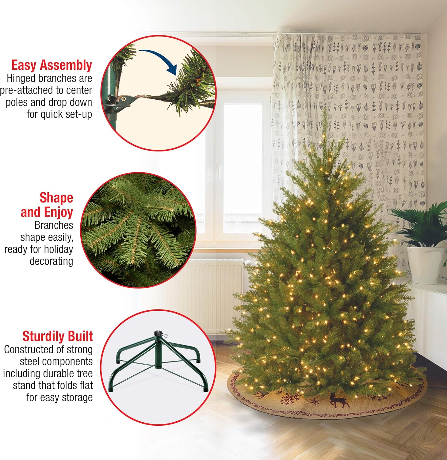 National Tree Company Dunhill Fir Artificial Christmas Tree 