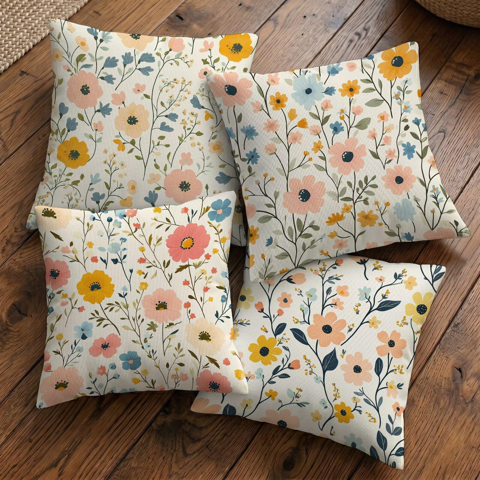 Wodoodporne poszewki na poduszki na zewnątrz prosta poszewka na poduszkę 60 x 60 cm zestaw 4 kwadratowych lniana dekoracyjna poszewka na poduszkę na sofę taras krzesło ogrodowe dekoracyjne poduszki