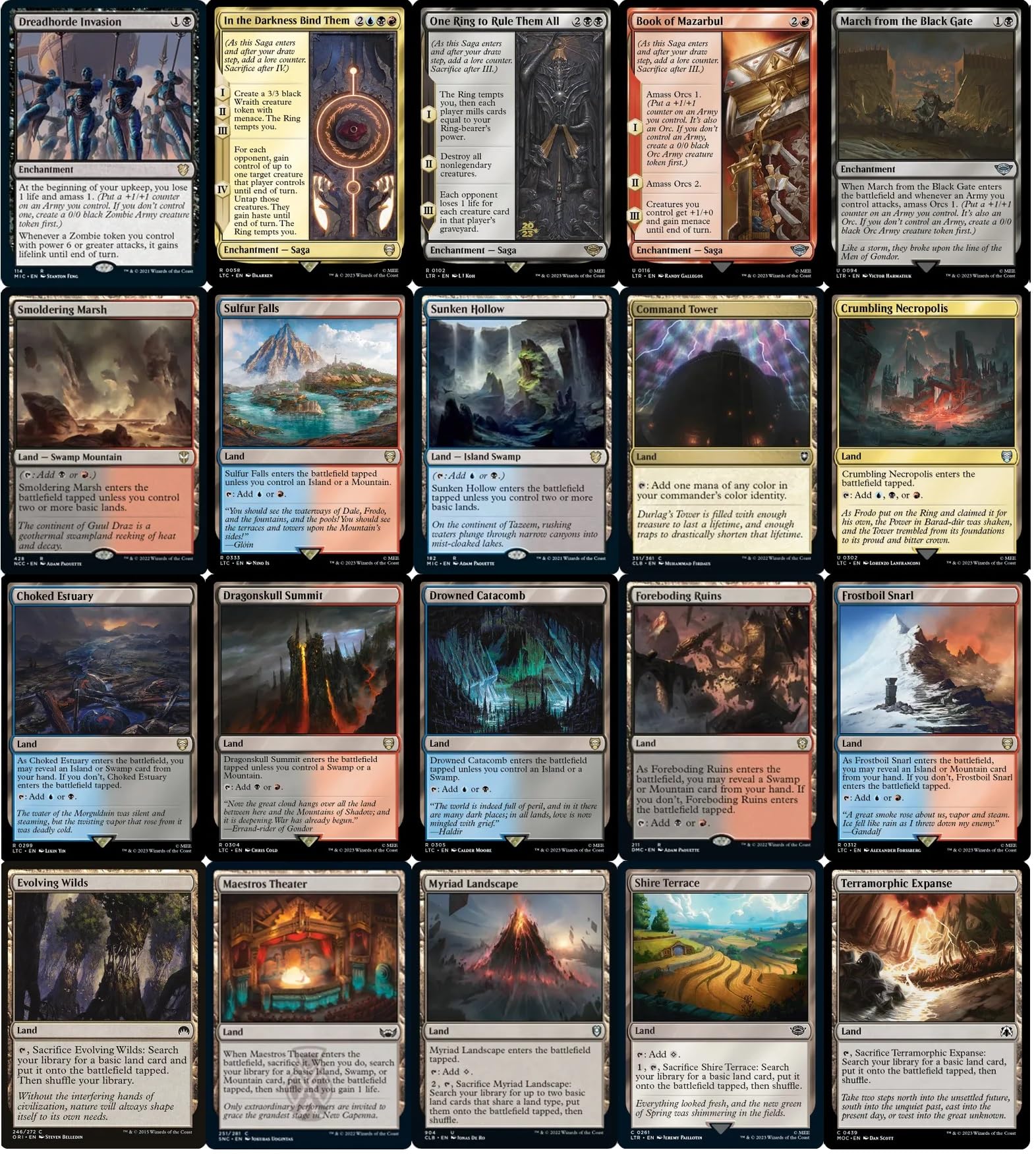 Orc Amass Commander Deck - Sauron - EDH - Grixis Blue Black Red