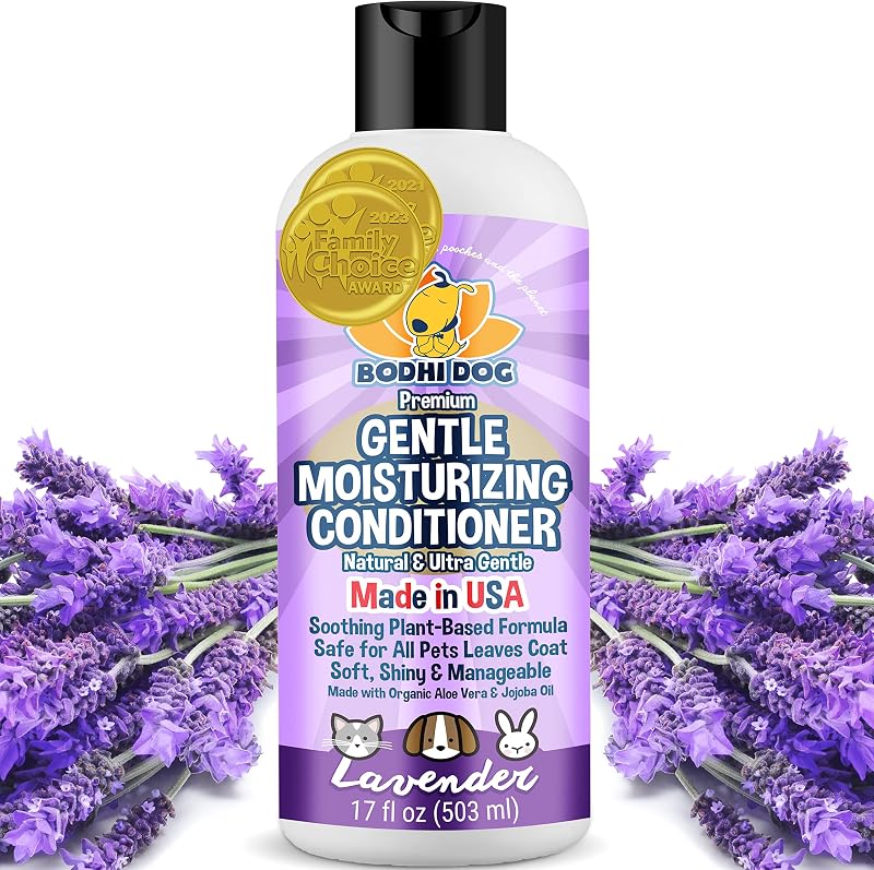 Condicionador Hidratante Suave para Cães Bodhi Dog com Aloe vera e Óleo de Jojoba, Lavanda, 510 mL