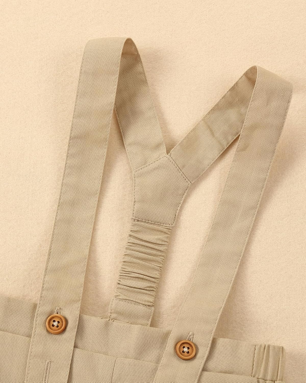 Twoflower Toddler Baby Boys Clothes 2Pcs Fall Winter Outfits | Button-down Shirt Tops + Cotton Suspender Pants with Pockets - Image 8