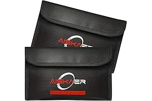 2PACK 8"x 5" Fireproof Money Bag for Ultimate Safekeeping