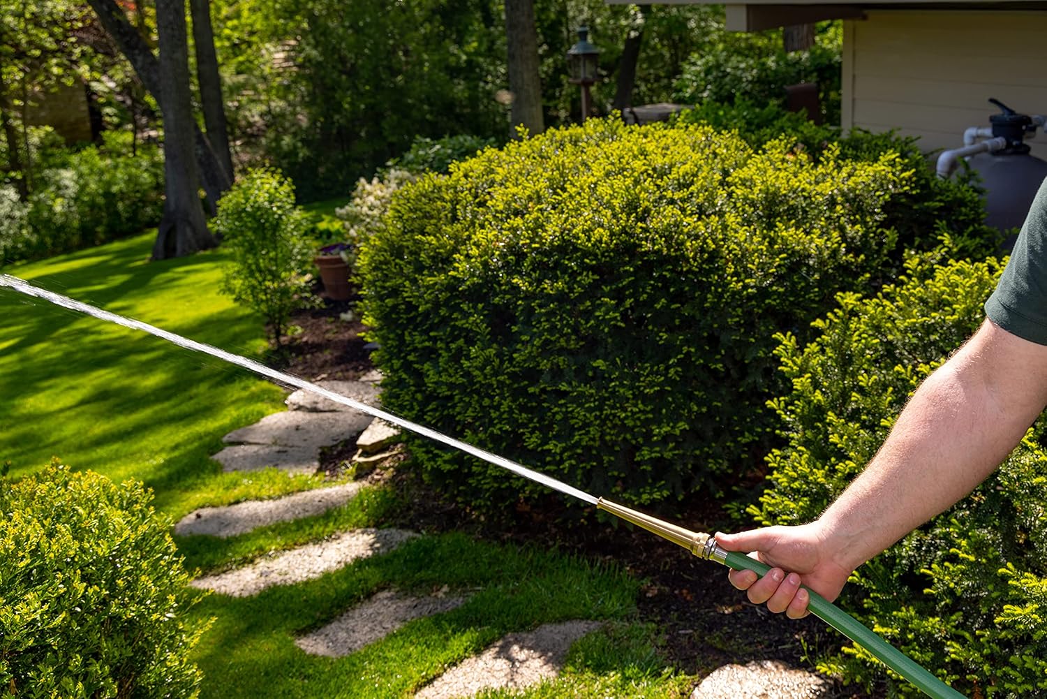 Rain Bird HENZLB6JET 6" Solid Brass Garden Hose Water Nozzle, Lead-Free, High Pressure Jet Spray