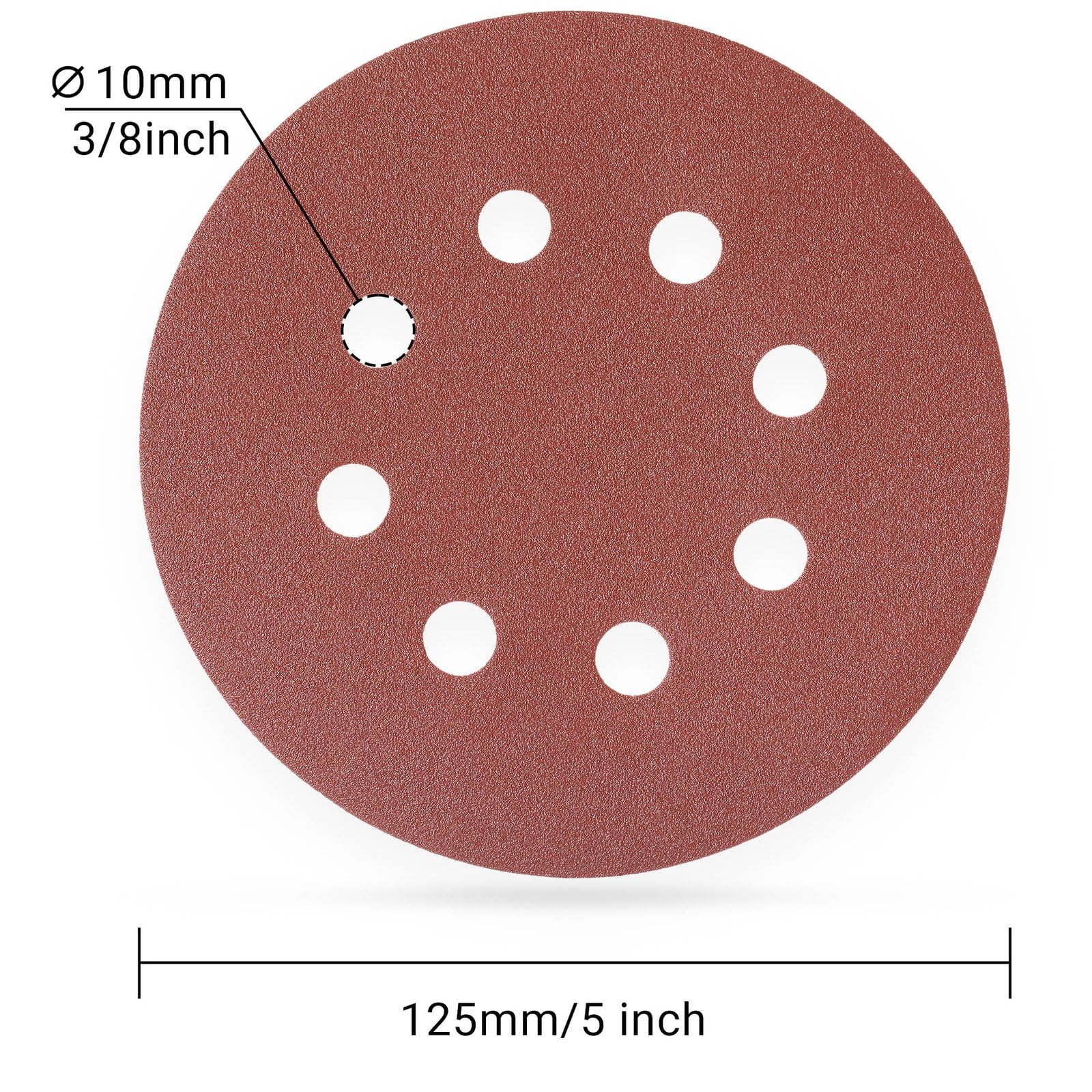 YoiYee Medium to Extra Fine Set Abrasive Sanding Discs 125mm/7 Inch with P120/150/180/240/320/400/600 - Image 3
