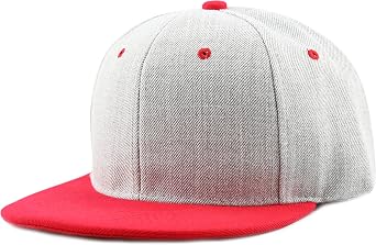 The Hat Depot 1300hg Plain Heather Grey Snapback Cap