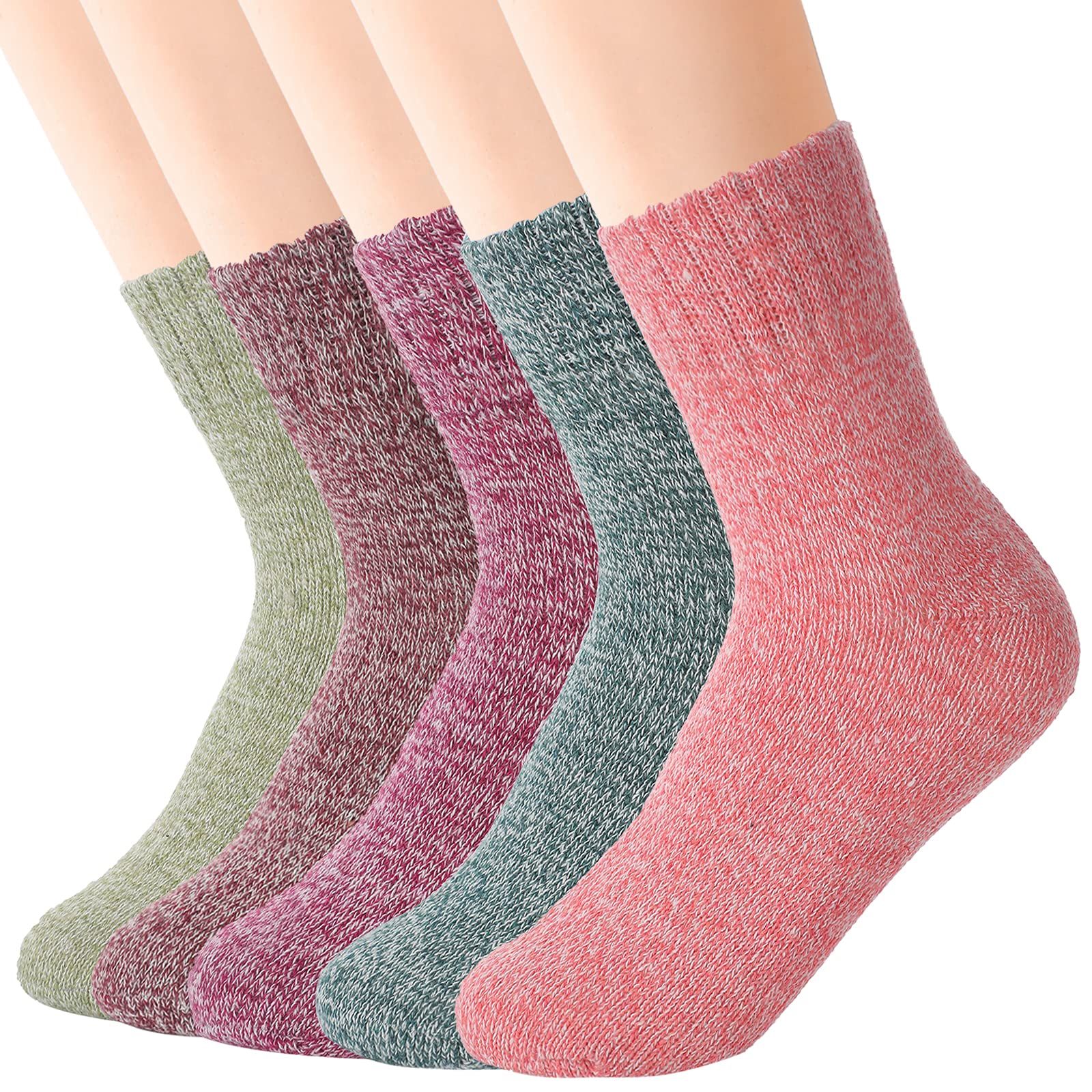 Wool Socks for Women - Womens Wool Socks Winter Sock for men Warm Thick Knit Soft Vintage Casual Crew Sock