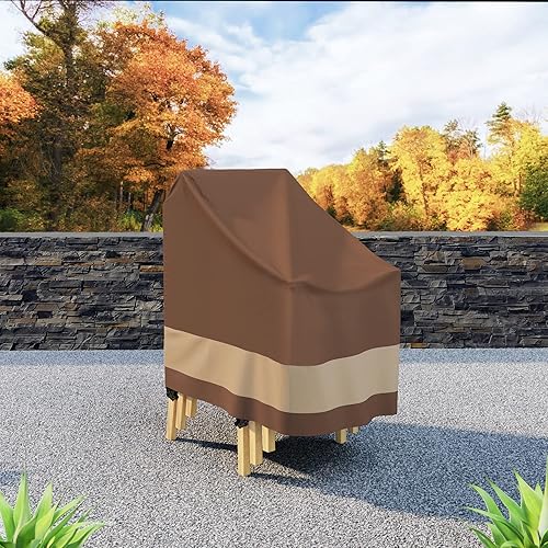 Miniatura 8 de Duck Covers Funda impermeable para silla de patio apilable de 28 pulgadas, fundas para sillas de exteriores