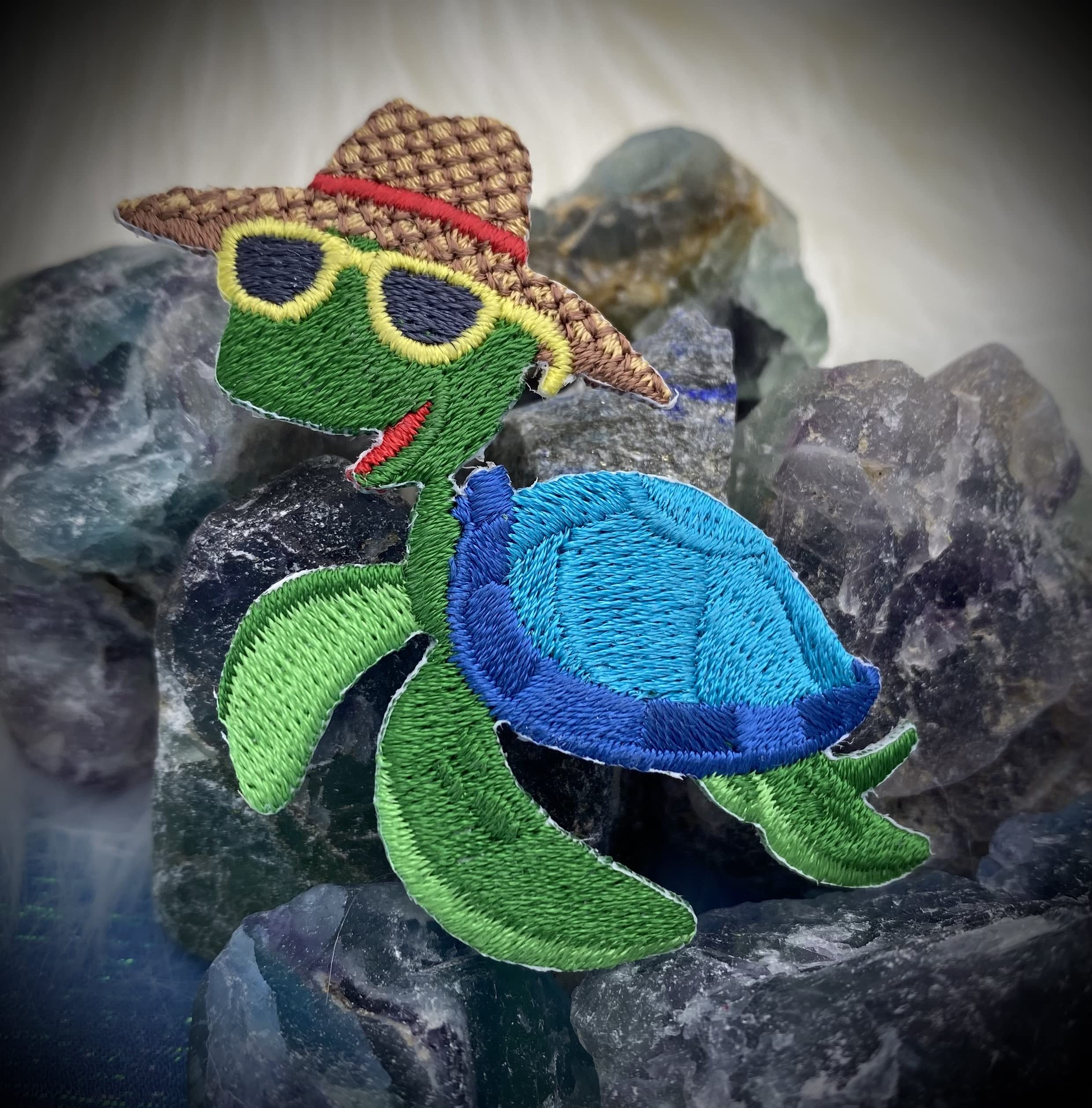 Sea Turtle Moonlight Cap – Machine-Embroidered Ocean Hat (Women’s Fit) Sea Turtle Hat: Ocean-inspired Embroidered Cap (adjustable  main image 2